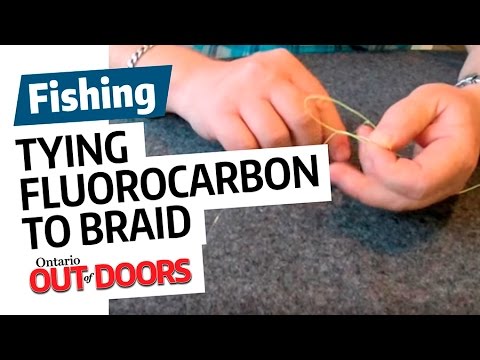 tying braided fishing line to fluorocarbon