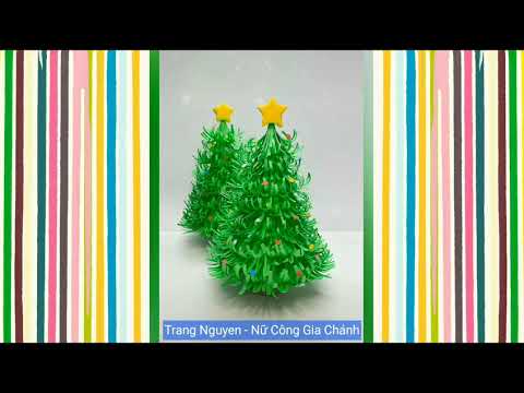DIY Cách Làm Cây Thông Noel Đẹp Bằng Giấy Cực Đơn Giản