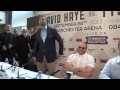 DAVID HAYE v TYSON FURY HEAD TO HEAD @ LONDON PRESS CONFERENCE / HAYE v FURY