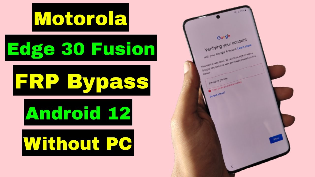 Motorola Edge 30 Fusion FRP Bypass/Unlock Google Account Motorola Edge 30 Fusion FRP Bypass/Unlock Google Account