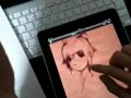 yoshitoshi ABe scribbles with iPad.