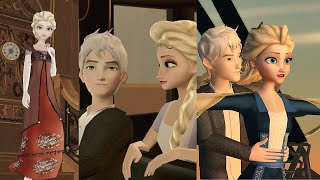 Jelsa - Anic Elsa & Jack Frost 3 Scenes Stairs, Car & Flying