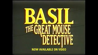 Basil, The Great Mouse Detective 1992 UK VHS Trailer (Now Available)