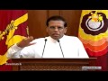 President Maithripala Sirisena's Special Statement