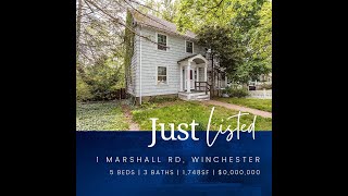 🌟Just Listed🌟1 Marshall Rd Winchester, MA