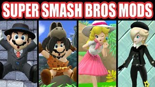 Mafia Mario, Caveman Mario, Summer Peach, Winter Rosalina - Super Smash Bros. Wii U Mods