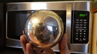 Making a Polished Aluminum Foil Ball in a Microwave. Microwaving aluminium. Making a Polished Aluminum Foil Ball in a Microwave. Microwaving aluminium.