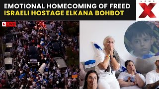Israel Hostage Release Live Mive Crowd Greets Freed Israeli Hostage Elkana Bohbot Newsx