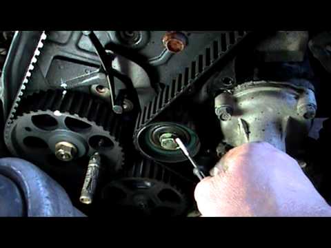 timing belt installation on a vauxhall opel vectra 17 turbo diesel