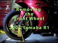 Removing Front Wheel Yamaha R1