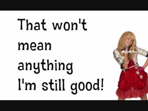 Hannah Montana Forever- Im Still Good With Lyrics (HQ FULL song)