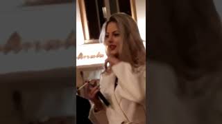 Stylish Blonde Smoking
