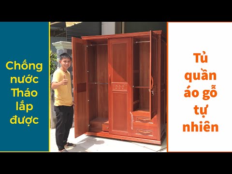 Tủ quần áo gỗ tự nhiên - tủ quần áo giá rẻ