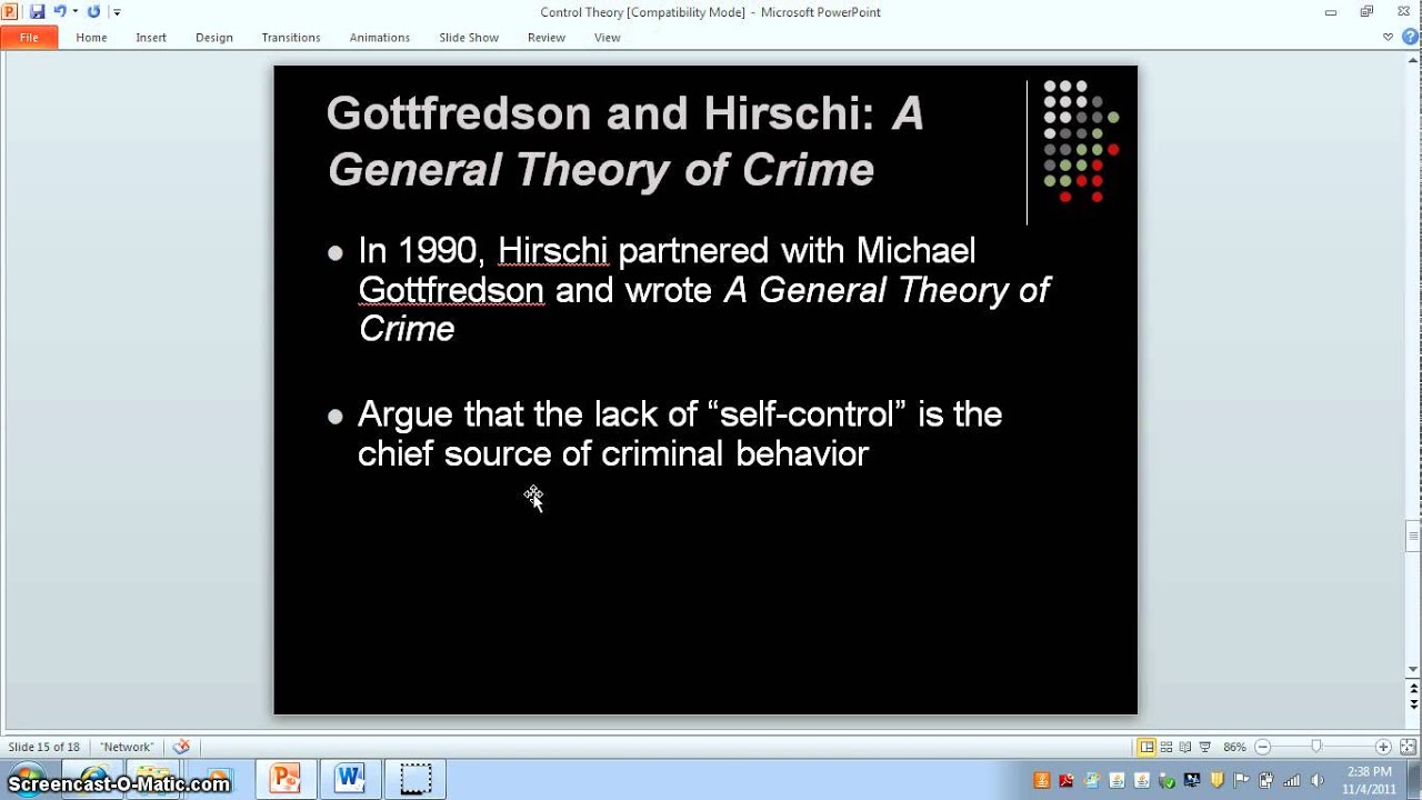 Crime And Traditional Crime Theories