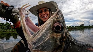 Ela Pegou Um Dos Peixes Mais Ustadores Do Rio Xingu, Pescaria Inacreditável