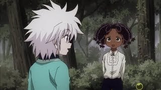 Killua shows Rhythm Echo to Canary _ Hunter x Hunt