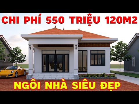 Nhà cấp 4 với diện tích 120m2.Chi phí xây dựng 550 triệu đồng 4 phòng ngủ