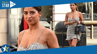 Shannon Singh Flashes Her Toned Pins In A Floral Mini Dress While Departing Boohoos Showroom 033361