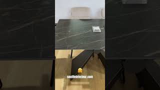 Table A Manger En Céramique, Marbre Foncé Avec Rallonge À Découvrir