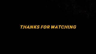 Thanks For Watching  |Black Screen | Animated AR ABDULRAUF