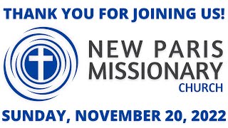 Sunday, November 20, 2022 Service