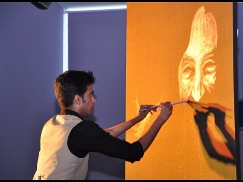 Vilas Nayak painting Dr. APJ Abdul Kalam for India Inclusion...