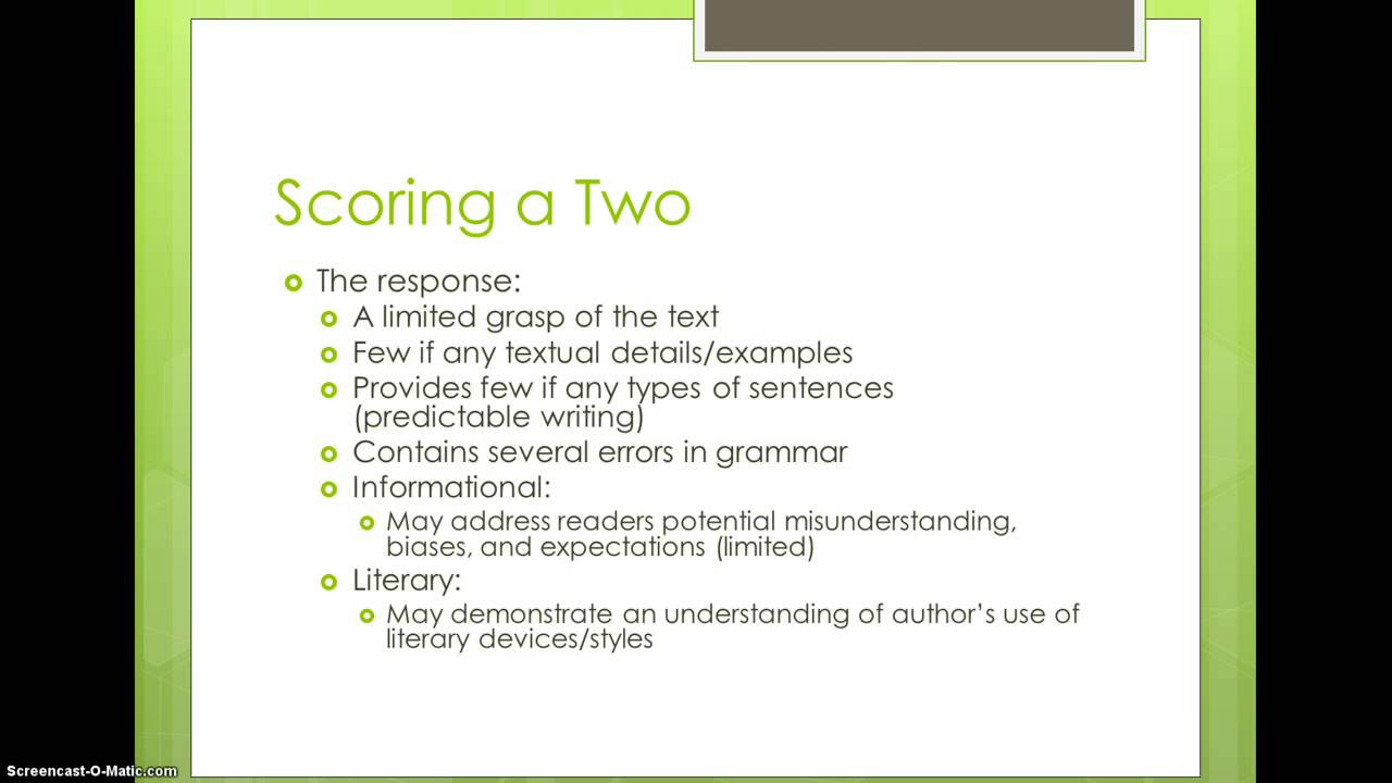 Cahsee essay rubric
