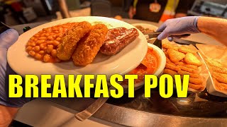 Breakfast Pov Hot Dog Special Cooking At The Canteen