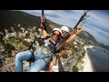 Vôo Duplo de Parapente no Parque da Cidade - Niterói (Instrução) voando com