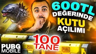 100 TANE KUTU AÇTIM!! İMSİYLE GODZİLLA ÇIKARTMA CHALLENGE!! | PUBG Mobile