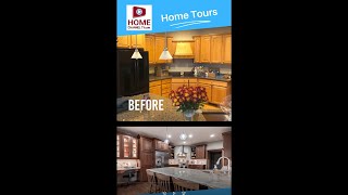 Before After Kitchen Remodel, No More Old Oak Cabinets - Design Ideas #shorts
