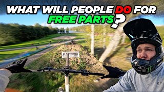 Giving Away Free Mtb Parts To People At The Bikepark If They Send It