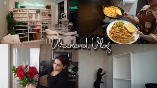 Weekend Vlog Beauty Room Makeover, Cooking Dinner, Shopping
