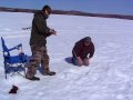 icefishing lake trout on lake of the woods kenora with batiuks guiding services
