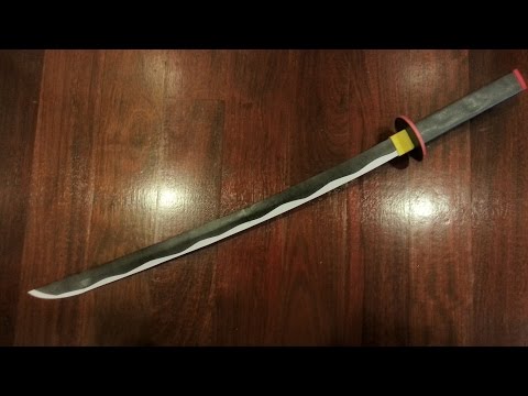 Как сделать катану только из бумаги Как сделать катану только из бумаги