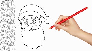Рисуем Санту/Деда Мороза/ Малюємо Санту/Дід Мороз/Santa