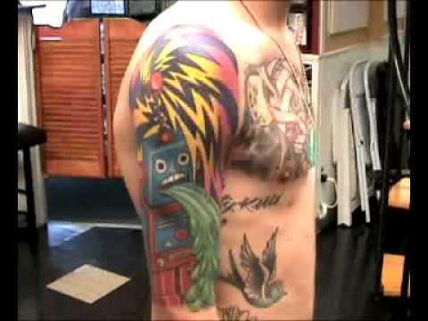 japanese half sleeve tattoos. Robot Half Sleeve Tattoo