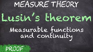 Lusin's Theorem | What does it mean? | Proof