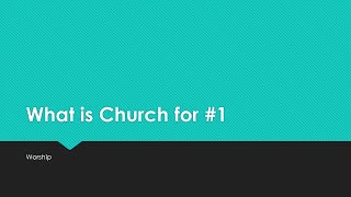 Candlemas: What is Church for #1