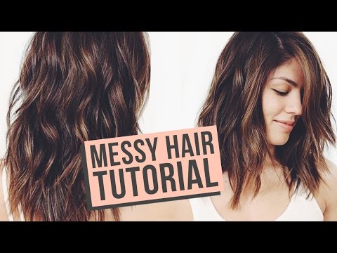 Messy Waves Hair Tutorial - YouTube