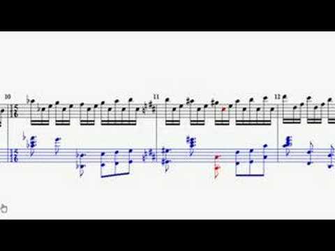 Firth of Fifth Piano Introduction (animated sheet music)