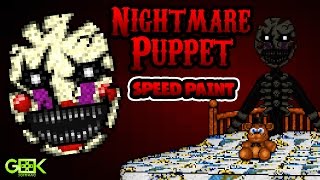 ? Nightmare Puppet - SPEEDPAINT - Five Nights at Freddy's 4 - Pixel art animation