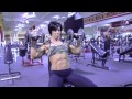 Dana Linn Bailey training at Las Vegas Golds Gym
