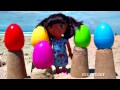 Beach Dora the Explorer Rainbow Surprise Eggs Peppa Pig Disney Princess Lalaloopsy Ocean FluffyJet
