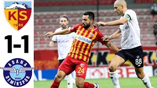 Kayserispor 1 - 1 Adana Demirspor Geniş Maç Özeti 20.08.2021