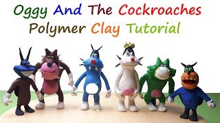 How To Make Oggy And The Roaches Characters With Play Doh And Polymer Clay