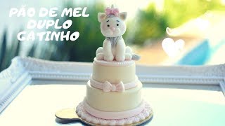 COMO FAZER PÃO DE MEL DUPLO DECORADO TEMA GATINHO - ATELIER MARCELA NUNES