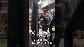 Alex Terrible Slaughters Punching Bag Training 2024 Drago Style #Slaughtertoprevail