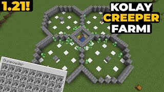 Mi̇necraft 1.21De Saatte 970 Barut Gi̇zli̇ Creeper Farmi Nasil Yapilir?