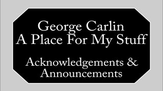 Watch George Carlin Acknowledgements video